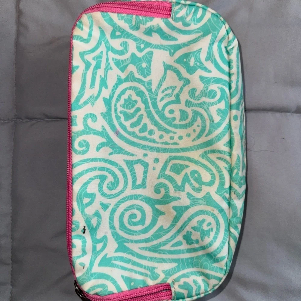 Scout Cosmetic Bag in Teal and Pink